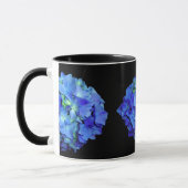 Elegant blauw bloemenblauw rozen blauw hortensia's mok (Links)