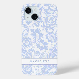 Elegant Blauw Bloemmotief Botanisch