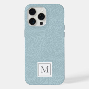 Elegant Blauw Boho Botanisch Patroon Monogram iPhone 15 Pro Max Hoesje