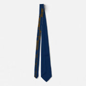 Elegant blauw & bruin abstract patroon  stropdas (Achterkant)