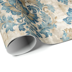 Elegant blauw cadeaupapier