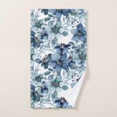 Elegant Blauw  Chintz Patroon Bad Handdoek (Handdoek)