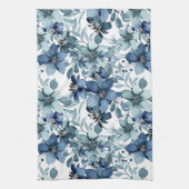 Elegant Blauw Chintz Patroon Theedoek (Verticaal)