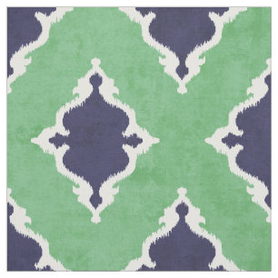 elegant blauw damask ikat tribaal patroon stof