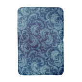 Elegant blauw  Damaskpatroon Badmat (Voorkant Verticaal)