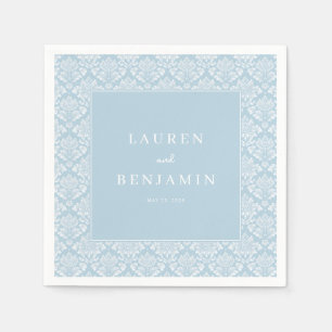 Elegant Blauw Damast Servet