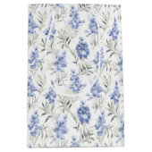 Elegant Blauw Delphinium Bloemen Medium Cadeauzakje (Voorkant)