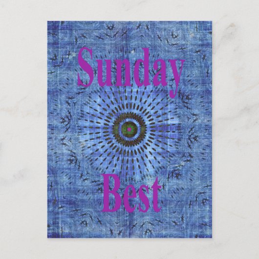 Elegant Blauw denim motief vector print patroon ku Briefkaart (Voorkant)