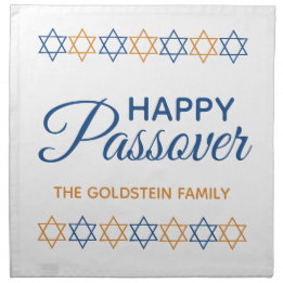 Elegant blauw en goud Matzoh Hoesje voor Pesach Katoenen Servet