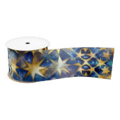 Elegant blauw en goud sterren lint (Spoel)