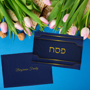 Elegant Blauw en Gouden Pascha Kussensloop