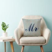 Elegant blauw en koper marmer ontwerp Mr en Mrs Kussen (Stoel)