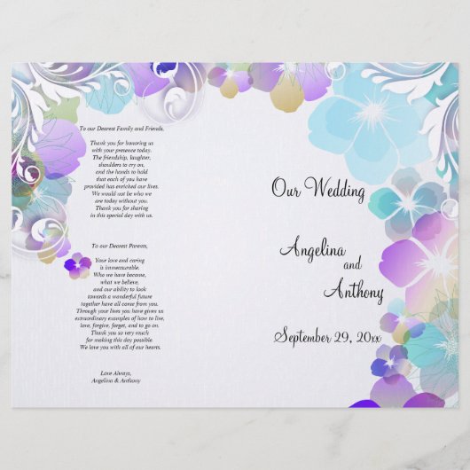 Elegant blauw en multi-kleurenpanelen met cirkels (Voorkant)