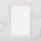 Elegant Blauw en Roze Waterverf fluistert Folie Uitnodiging (Achterkant)