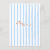 Elegant blauw en sinaasappel Menu (Voorkant)