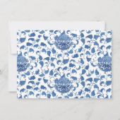 Elegant blauw en wit advies en wenst Kaart (Achterkant)