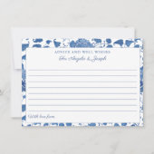 Elegant blauw en wit advies en wenst Kaart (Voorkant)