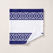 Elegant blauw en wit bad handdoek (Wasdoekje)