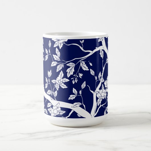 Elegant blauw en wit Chinoiserie Mok (Center)