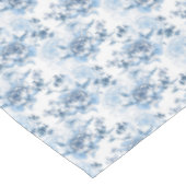 Elegant Blauw en Wit Gegraveerde Pioenrozen Tafelkleed (Gekanteld)