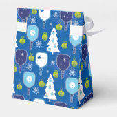 Elegant blauw en wit kerst pickleball Favor Bedankdoosjes (Achterkant)