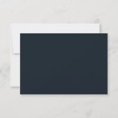 Elegant blauw en wit met delicate Stippen RSVP (Achterkant)