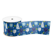 Elegant blauw en witte kerstpickleball lint (Spoel)