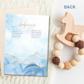 Elegant Blauw Engel Jongen Doop Doop Kaart