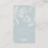 Elegant blauw, Floral Event Planning Visitekaartje (Achterkant)