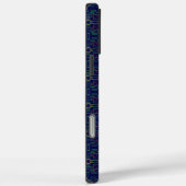 Elegant blauw geometrisch Case-Mate iPhone case (Achterkant / Rechts)