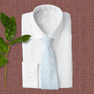 Elegant blauw geometrisch patroon stropdas