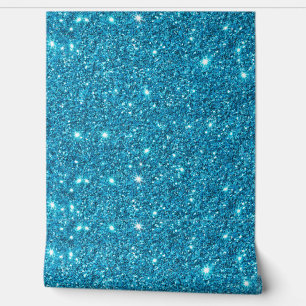 Elegant Blauw Glitter Sparkle Patroon Behang