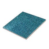 Elegant blauw glitter tegeltje (Zijkant)