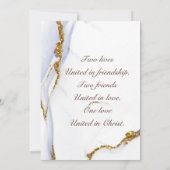 Elegant Blauw Goud Abstract Inspirerend Bruiloft Save The Date (Achterkant)