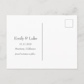 Elegant Blauw Goud Abstract Save the Date Briefkaa Aankondigingskaart (Achterkant)