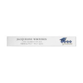 Elegant Blauw Goud Afstuderen Retouradres (Individueel)