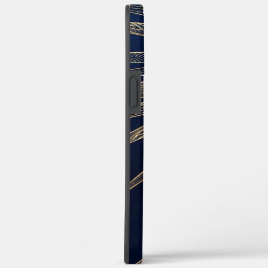 Elegant Blauw Goud Zon Maan Mandala Case-Mate iPhone Case (Achterkant / Rechts)