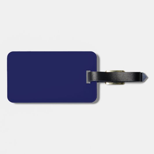 Elegant blauw grijs initiaal monogram bagagelabel (Achterkant horizontaal)