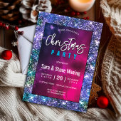 Elegant blauw groen faux Glitter Kerstmis Kaart