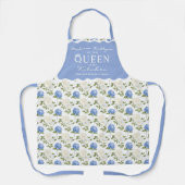 Elegant blauw Hydragea bloemen patroon Schort (Voorkant)