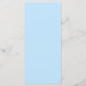 Elegant Blauw Hydrangea Bruiloft Menu (Achterkant)