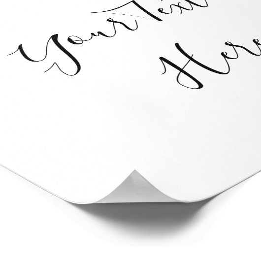 Elegant Blauw Hydrangea Eucalyptus Aangepast teken Poster (Hoek)