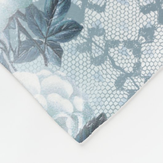 Elegant blauw ijs Alice in Wonderland Silver Glitt Fleece Deken (Hoek)