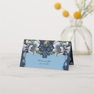 Elegant blauw Keltisch ontwerp