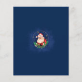 Elegant  blauw kerstkerstkerstfeest flyer (Achterkant)