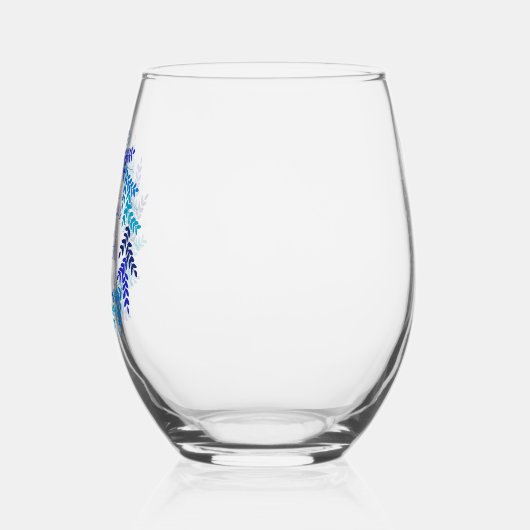 Elegant Blauw Krans 85e Verjaardagsfeestje Wijnglas Zonder Voet (Links)