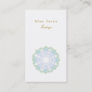 Elegant Blauw Lotus Bloem Eenvoudig Visitekaartje