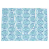 Elegant blauw mandala patroon groot cadeauzakje (Achterkant)