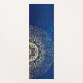 Elegant Blauw Mandala Patroon Yoga Mat! Yogamat (Voorkant)