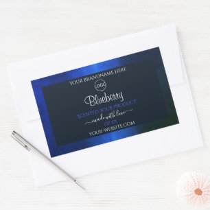 Elegant blauw marmerpatroon Etiket Logo toevoegen
